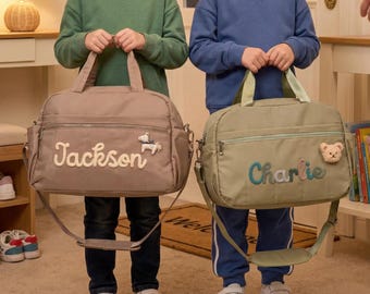 Personalized Kids Overnight Bag, Custom Name Weekend Travel Duffle Bag, Dance & Swim Gym Bag, Toddler Sleepover Bag, Kids Carry On Luggage