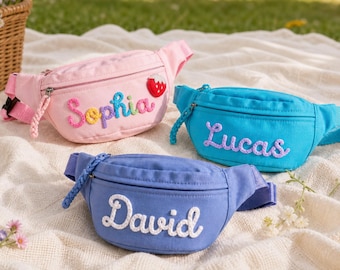 Marsupio personalizzato per bambini, borsa a tracolla personalizzata per neonati, marsupio per ragazzi e ragazze, borsa a tracolla per sport all'aria aperta, regalo per mamma e figlio/a, regali di compleanno