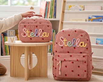 Personalized Set - Backpack and Lunchbag - Back to School Gift - School Lunch Bag - Back to School - Student Gift