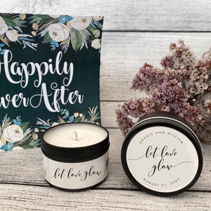 Wedding Favor Candles, Bridal Shower Candles, Personalized Soy Wax Candle, Candles with Labels