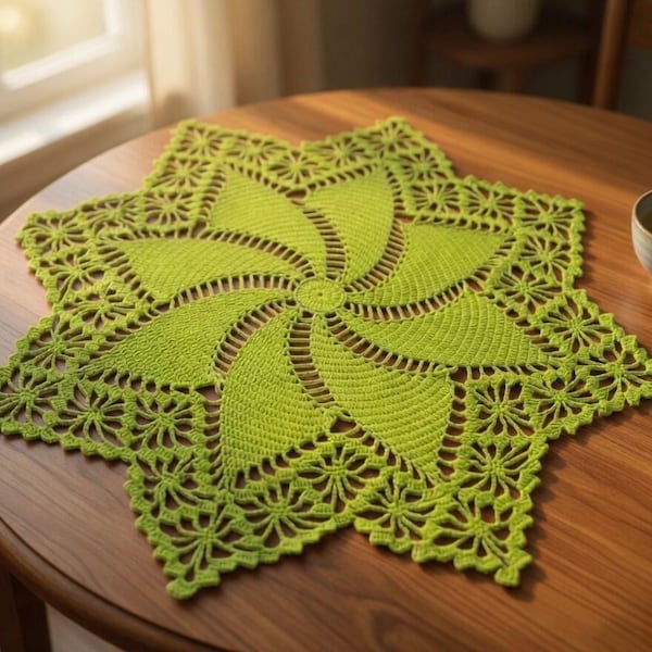 Spinnennetz Häkeldeckchen Muster PDF | Rundes Spitzendeckchen | Halloween häkeln Dekor | Vintage Lace Tischdekoration