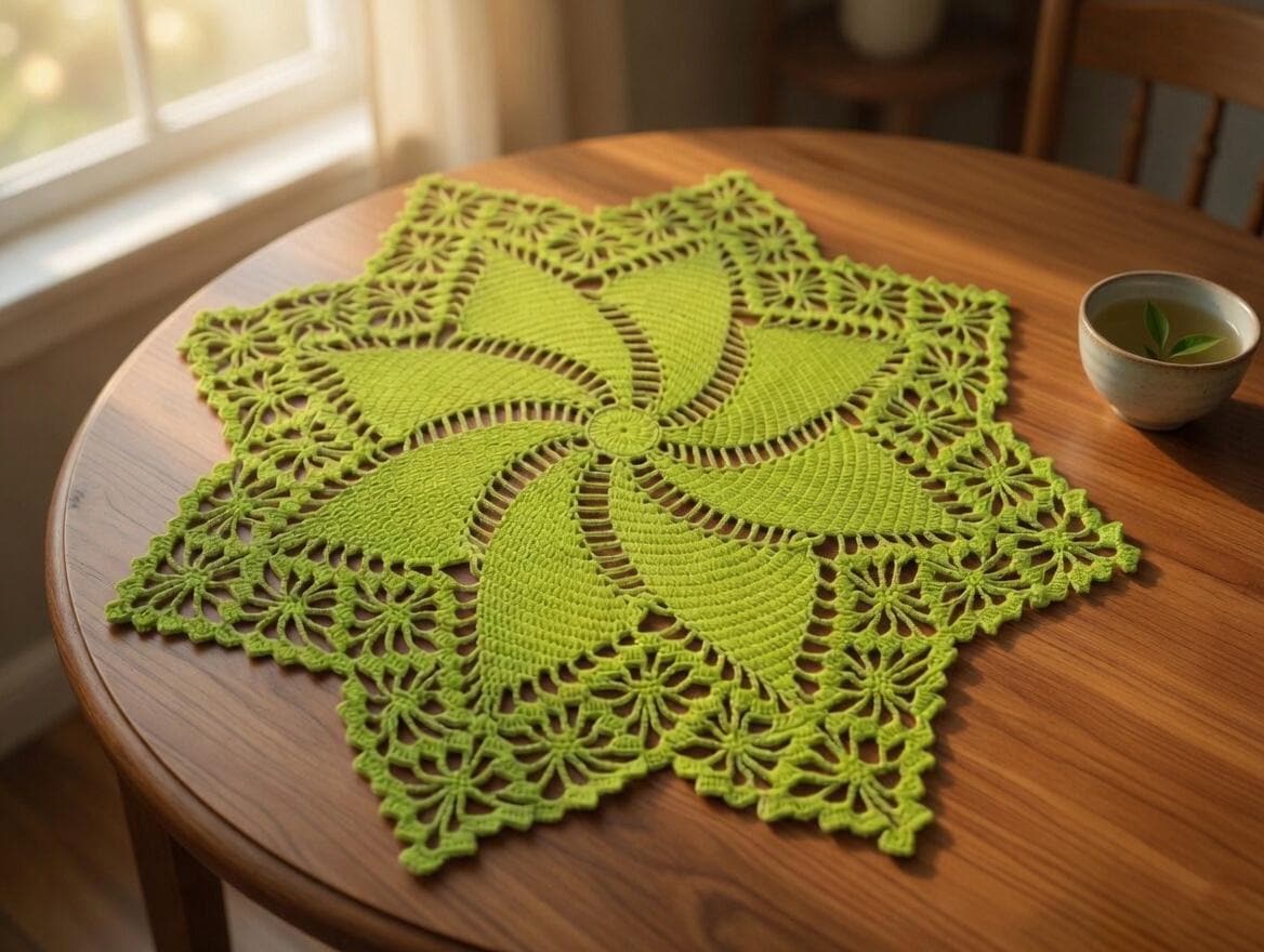 Spider Web Round Doily Crochet Pattern