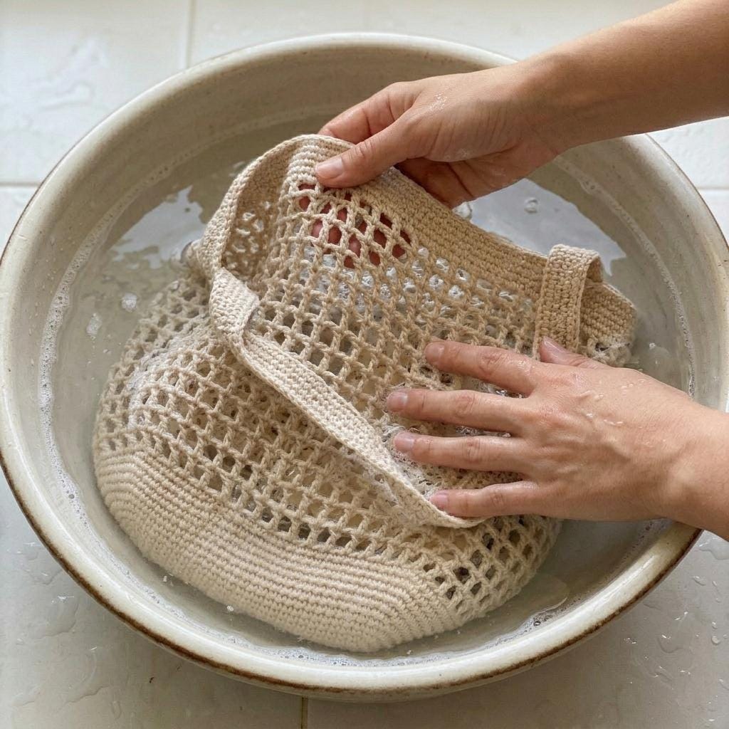Crochet Mesh Market Tote Bag Pattern | Easy Beginner Reusable Shopping ...