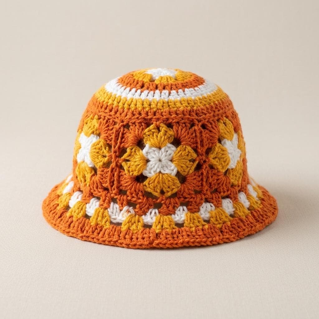 40 Unique Crochet Hats That Are Sure To Amaze You! 19 Crochet Granny Square Bucket Hat Pattern