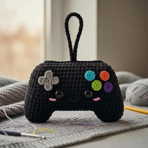 Crochet game controller plushie, Crochet  toy, Plush gamepad, Gamer gift , Gaming Controller amigurumi,  Handmade gamer gift Idea pattern.