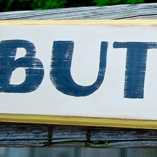 BUTTER Sign/vintage Style Sign/hand Painted/kitchen Art/wooden Etsy
