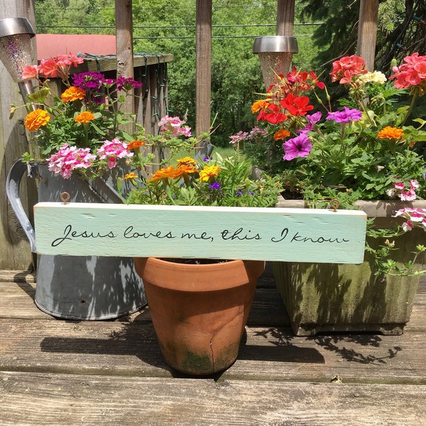 Jesus Loves Me Sign - Etsy