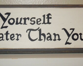 Enjoy Yourself it Is Later than you Think sign/hand painted sign/wooden sign/vintage style sign/farmhouse style sign/man cave decor