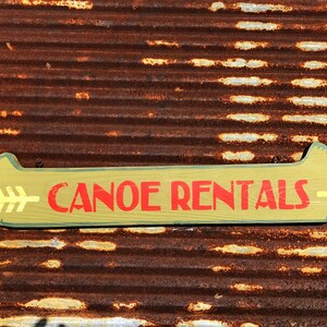 Canoe Rentals Sign/canoe Sign/rustic Sign/cabin Decor/lake House Sign ...