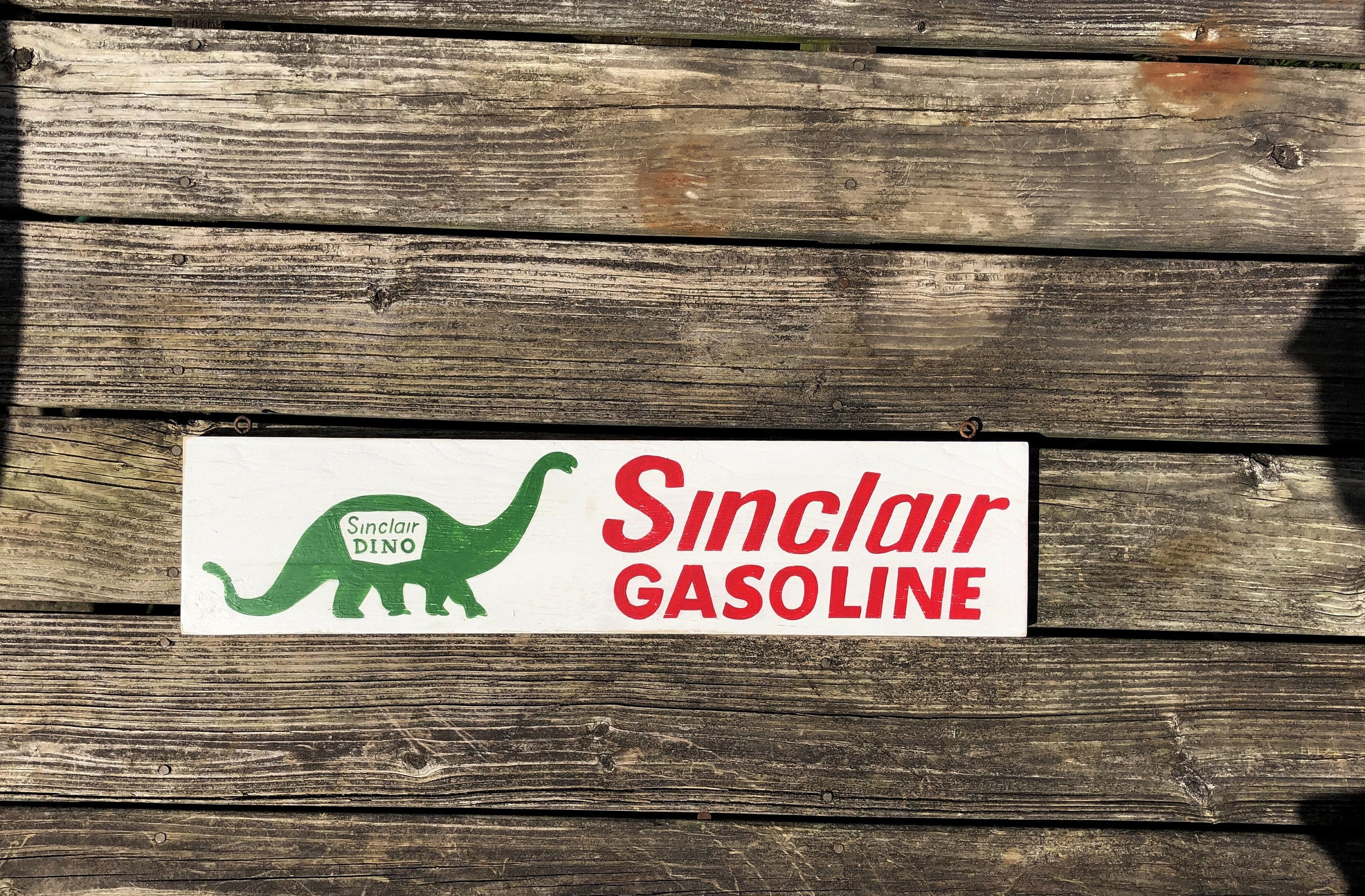 Sinclair Gasoline Sign/antique Style/retro Sign/gas Station Sign/man ...