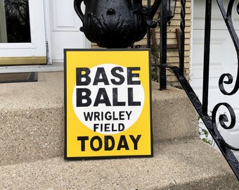 Baseball sign/Chicago baseball sign/Wrigley field sign/retro CTA sign repro/Cubs sign/man cave sign/Chicago EL sign/hand painted sign