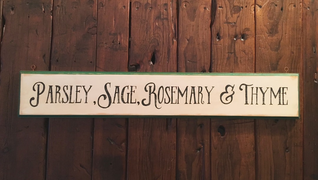 Parsley, Sage, Rosemary & Thyme Sign/herbs Sign/hand Painted Sign