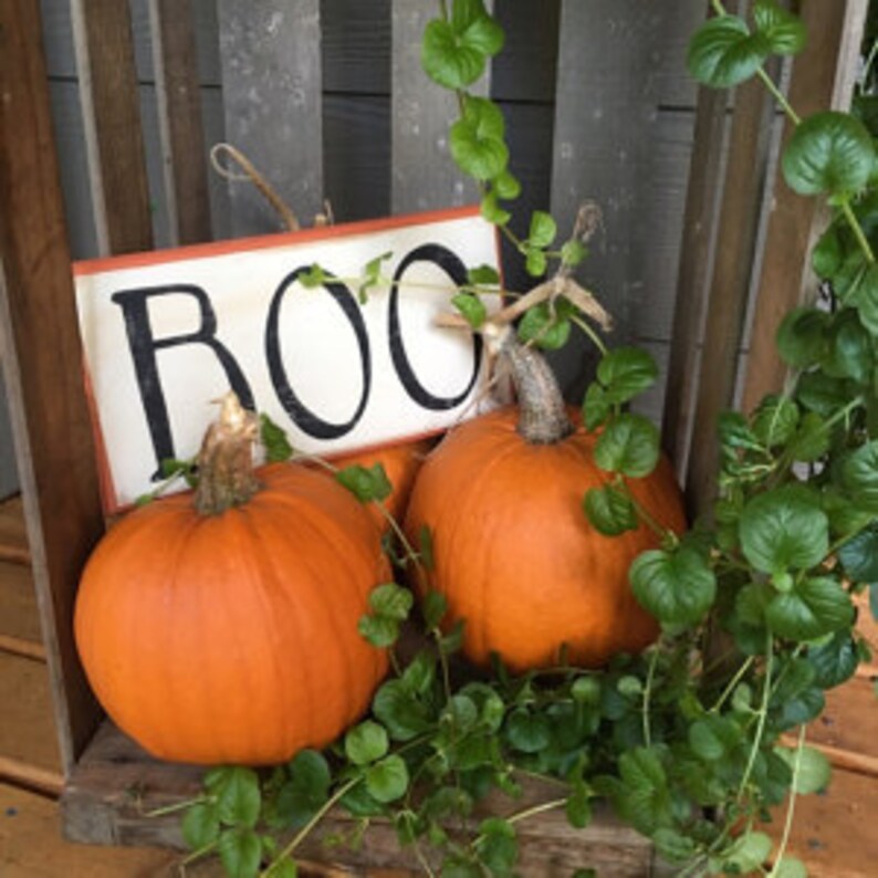 Rustic Boo Sign BOO Sign/rustic Sign/vintage Style Sign/hand Painted Sign/halloween ...