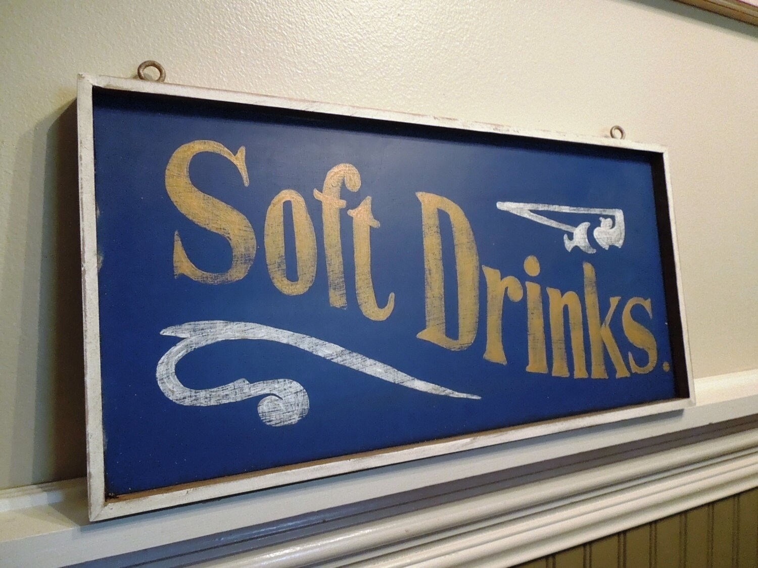 Soft Drinks sign/antique reproduction sign/hand painted Etsy