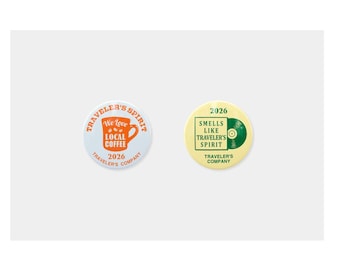 Diary TRAVELER's Notebook 2026 New Year Brooch Pin - Coffee Music Disc