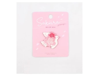 Diary Scrapbook Fabric Sticker Sakura Pigeon Bird