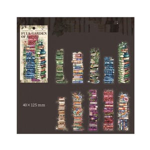 Diary Scrapbook Sticker Label Pack - Book Ladder