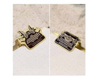 Diary Scrapbook Brass Clip Retro Typewriter