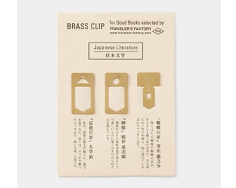 Diary Traveler's Notebook Brass Clip Japanese Literature Pattern