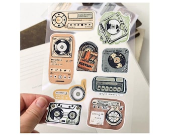 Diary Scrapbook Sticker Label Music Disc