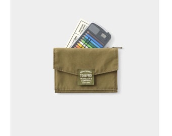 Traveler's Notebook TO&FRO passport size zipper case Olive