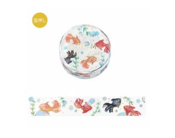 Diary Scrapbook BGM Washi Masking Tape Golden Fish