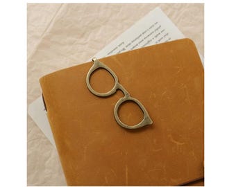 Diary Scrapbook Retro Glasses Spectacles Paperclip Bronze