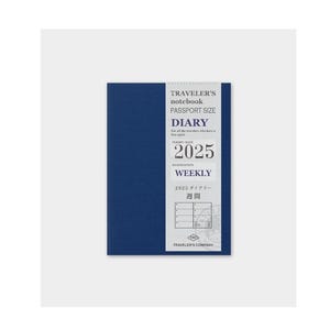 Diary Traveler's Notebook Refill Letterpress 2025 Week Late Passport