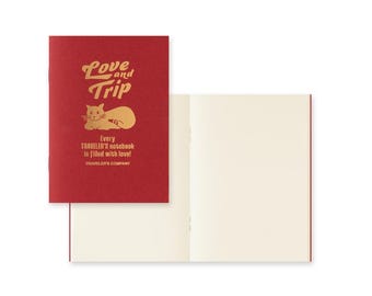 Diary Traveler's Notebook Refill Love and Trip (Passport Size)