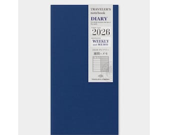 Diary TRAVELER's Notebook Refill Weekly + Memo 2026 Second Half (Standard)