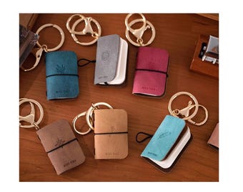 Scrapbook Key Ring Book Charm Mini Notebook Journey Diary
