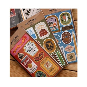 Diary Scrapbook Sticker Label Seal Pack Lucky Food Nice Trip Stationery Shop