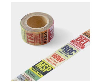 DIY TRAVELER's notebook Masking Tape Pan Am Baggage Tag
