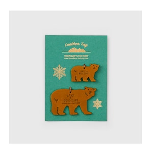 Traveler's Notebook Leather Tag Bear Polar