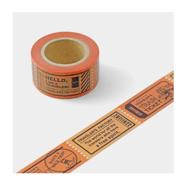 TRAVELER's notebook Masking Tape Train Ticket Pattern