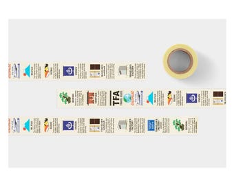 DIY TRAVELER's notebook Masking Tape TFA Travel Guide 291 (Pattern A)
