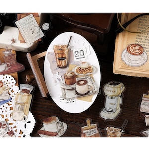 Diary Scrapbook Sticker Label Pack - Have a Coffee