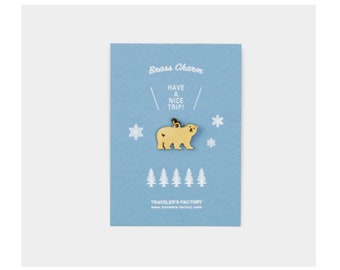 Diary Traveler's Notebook Brass Book Charm Cogma Polar Bear