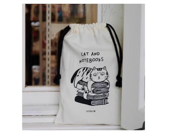 Scrapbook Gift Cloth Bag Cat on Diary