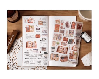 Diary Scrapbook Sticker Label Stationery