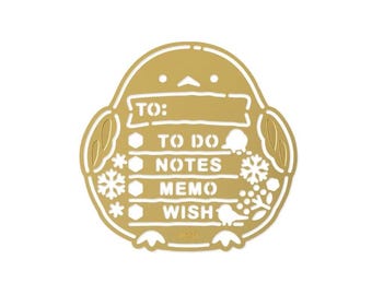 Diary Scrapbook TRAVELER's notebook Midori Brass Diary Motif Template - Fatty Bird