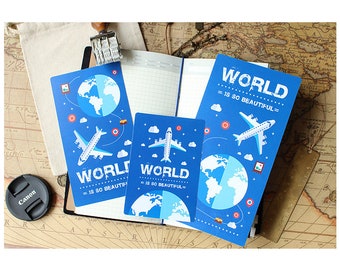Diary Traveler's Notebook Plastic Sheet Underlay Airline