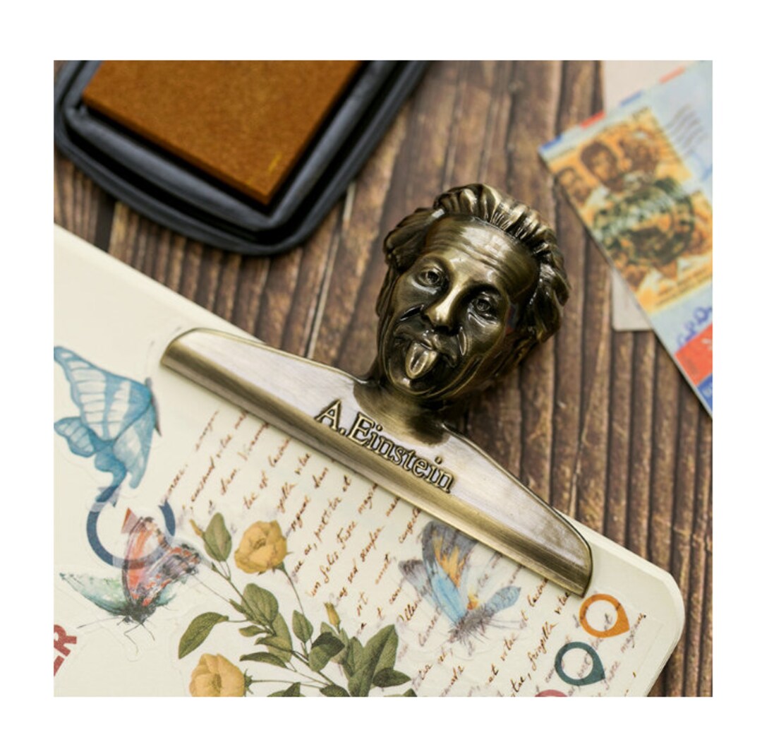 DIY Scrapbook Dairy Retro Brass Einstein Paper Clip Etsy
