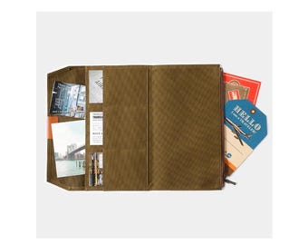 Diary Scrapbook Traveler's Notebook Zipper Case Standard Size Olive