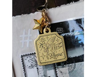 Journey Diary LCN Brass Book Charm Pendant - Hope
