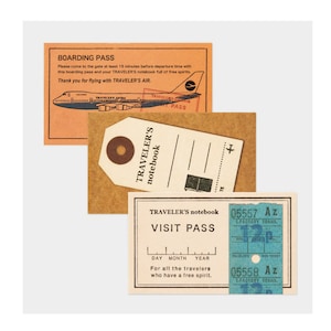 Diary Traveler's Notebook mini card boarding pass pattern