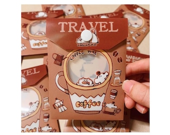 Diary Traveler's Mini Plastic Folder - Travel Coffee