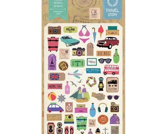Diary Scrapbook Sticker Label Seal Travelling