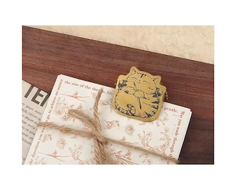 Diary Scrapbook Brass Paperclip Painting Fat Cat