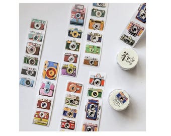 Diary Scrapbook Washi Tape Camera  (Oil Print)